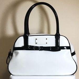 Kate Spade Patent Leather Ivory and Black Handbag